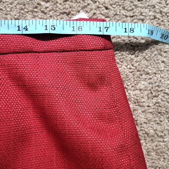 Alex Marie Cranberry Textured Short/Knee Length Skirt - 14 - Picture 6 of 6